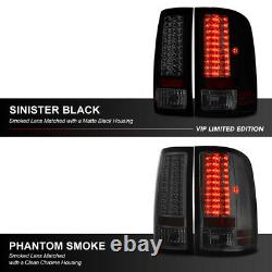 Pour Gmc Sierra 07-13 Sinister Black Smoke Boîtier Led Tail Lampe De Frein Léger