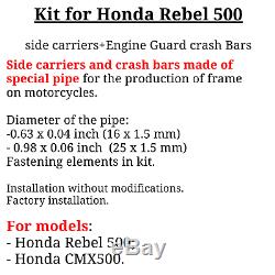 Pour Honda Rebel 500 Crash Barres Porte Latéral Pour Rack CMX 500 Pannier Garde Moteur