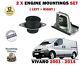 Pour Vauxhall Opel Vivaro 2001 - Nouveau Ensemble De 2 Supports Moteur Côté Gauche + Droit