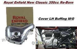 Protection du moteur Royal Enfield poli côté gauche pour la nouvelle Classic 350 Reborn.