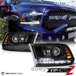Vip Exclusiverebel Noir 13-18 Dodge Ram 1500-3500 Led Projecteur Drl Phare