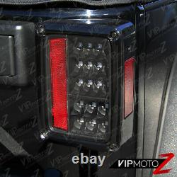 ^full Led Upgrade^ Pour 07-18 Jeep Wrangler Black Tail Light Brake Signal Inverse